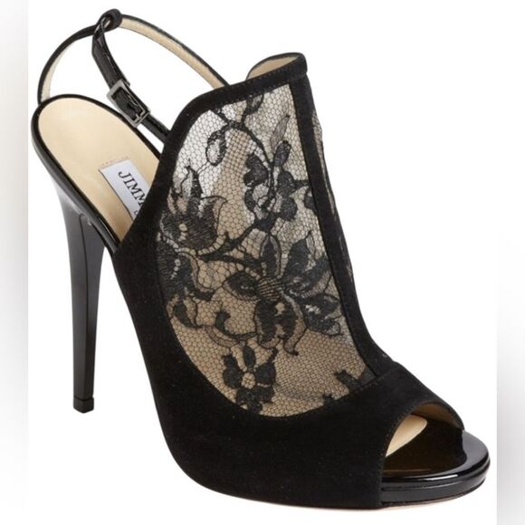 100% authentic Jimmy Choo 'Maylen' Black Heels - 37.5 - Picture 1 of 14